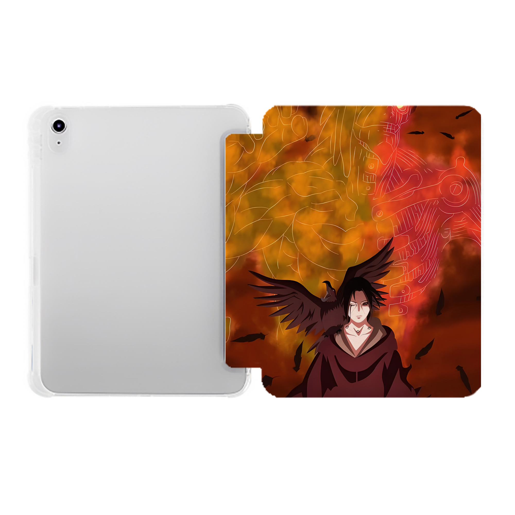 （画像用） NARUTO -ナルト- NARUTO -ナルト- 疾風伝 IPad ケース ペン収納付き 三つ折りスタンド PUレザー×シリコン 対応機種9.5/10.5/10.9インチ